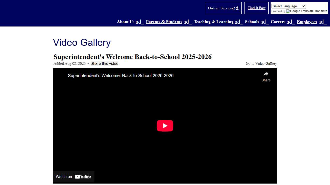 Superintendent's Welcome Back-to-School 2025-2026 Columbia County Schools