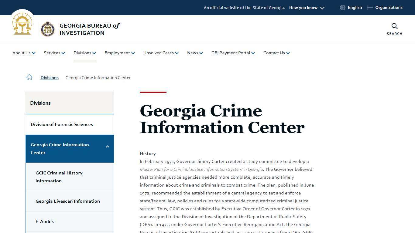 Georgia Crime Information Center Georgia Bureau of Investigation